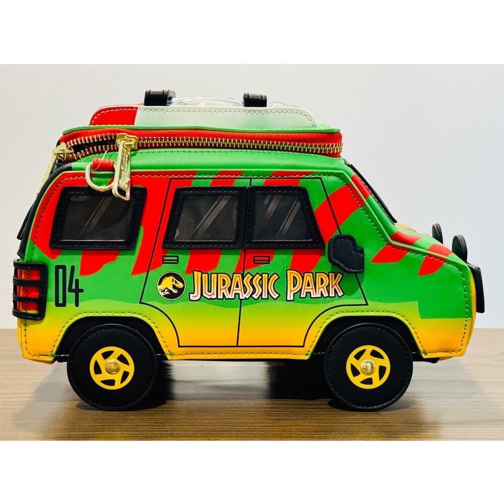 Loungefly Universal Jurassic Park Safari Tour Vehicle Light Up Figural Crossbody - Picture 8 of 8